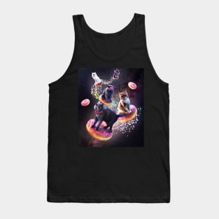 Galaxy Cat Donut - Space Cats Riding Donuts Tank Top